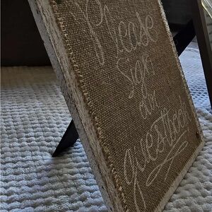 Rustic Burlap Guestbook Sign